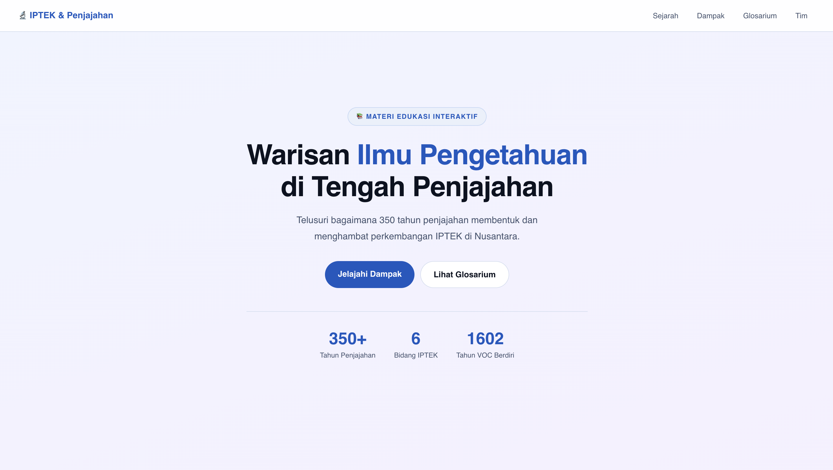 Dampak Penjajahan